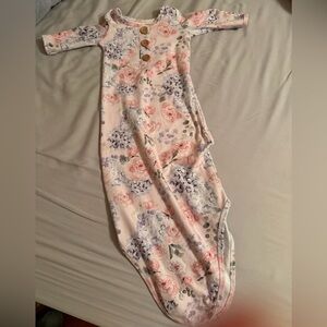 Set of 3 Floral Caden Lane Infant Knotted Gowns